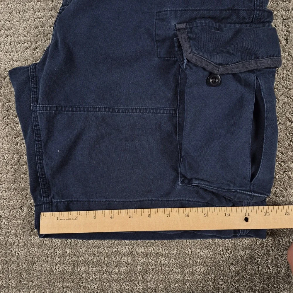 Vintage Polo Ralph Lauren Cargo Shorts Mens 34 Navy Blue Gellar Canvas 90s Y2k